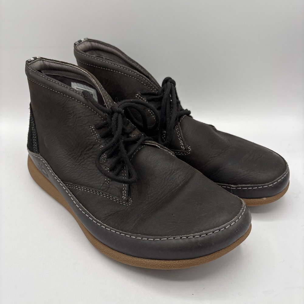 Chaco Montrose Chukka Boots Dark Brown Leather Lace Up Round Toe Men's Size 8.5